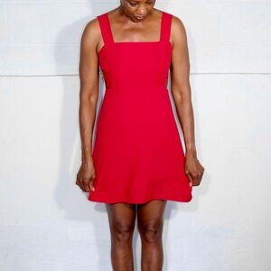 Forever 21 Red Mini Skater Dress w Cut Out Sides - Size Medium - NWT